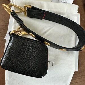 Hammitt Edwards Black and Gold Leather Strap Extender